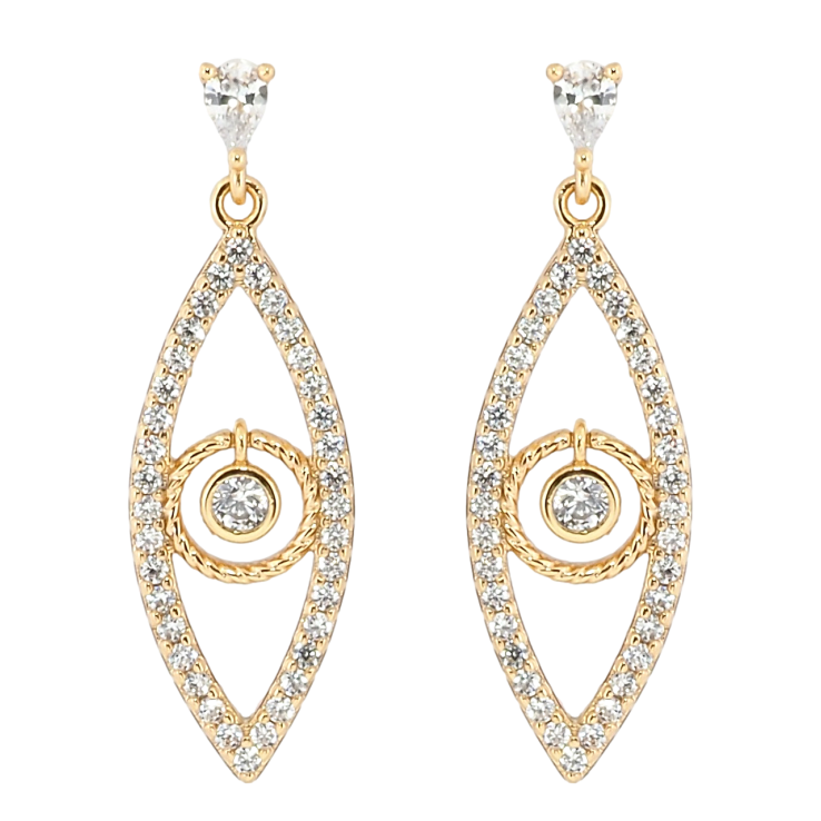 Сережки Xuping Позолота 18K пусети Декоративні підвіски з цирконієм фото №9