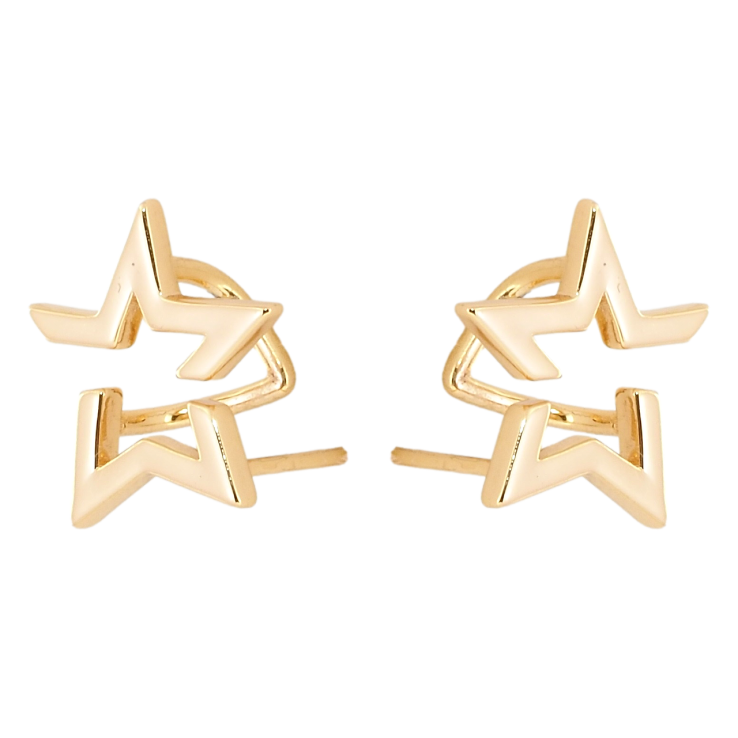 Серьги Xuping Позолота 18K пусеты Звезды фото №10