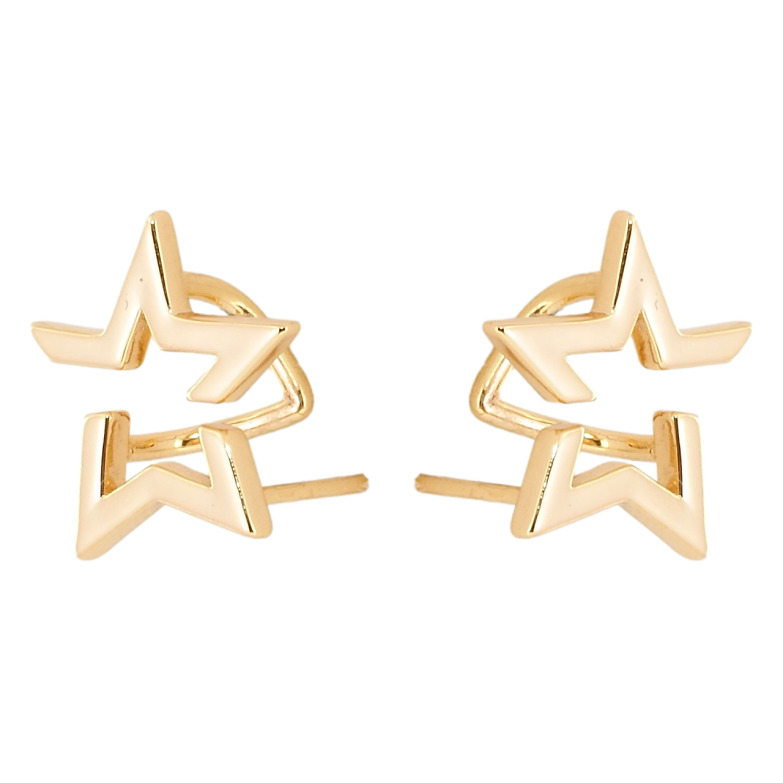 Серьги Xuping Позолота 18K пусеты Звезды фото №1