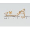 Серьги Xuping Позолота 18K пусеты-каффы Декоративные дорожки циркония фото №2