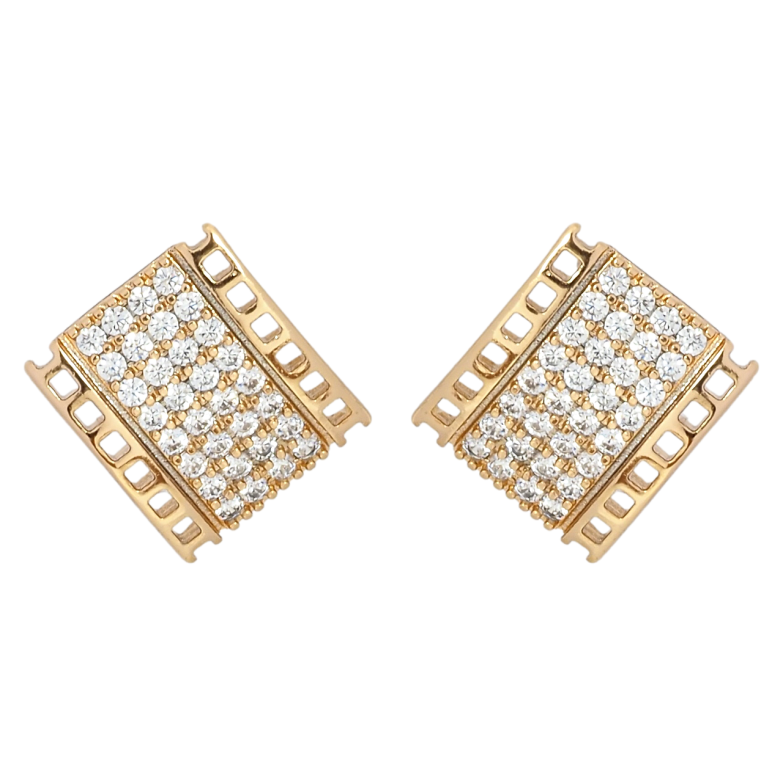 Сережки Xuping Позолота 18K пусети Інкрустація цирконієм фото №1 Сережки Xuping Позолота 18K пусети Інкрустація цирконієм фото №1