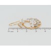Серьги Xuping Позолота 18K французский замок Круглые подвески с цирконием и жемчугом фото №2