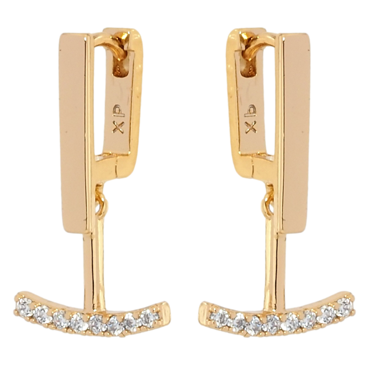 Сережки Xuping Позолота 18K підвіски на колечках Декоративні підвіски з цирконієм фото №19