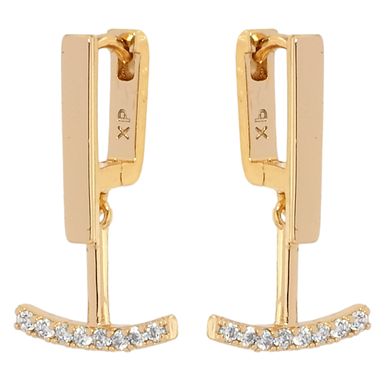 Сережки Xuping Позолота 18K підвіски на колечках Декоративні підвіски з цирконієм фото №5