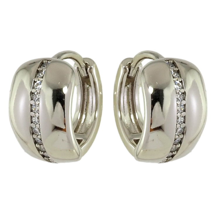 Серьги Xuping Родий колечки Узор дорожка циркония фото №18