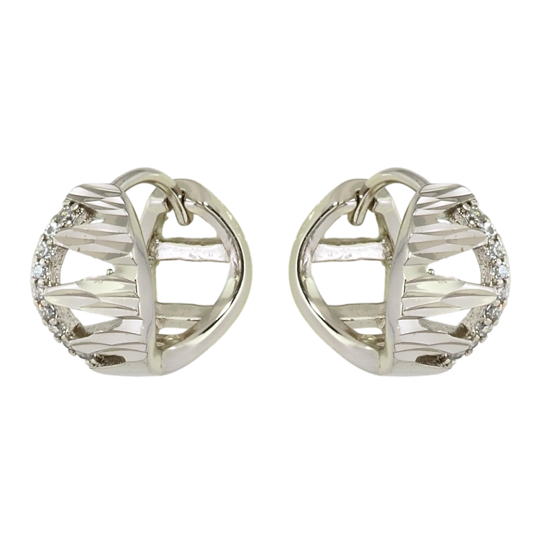 Сережки Xuping Родій колечка Декоративний візерунок з цирконієм фото №1