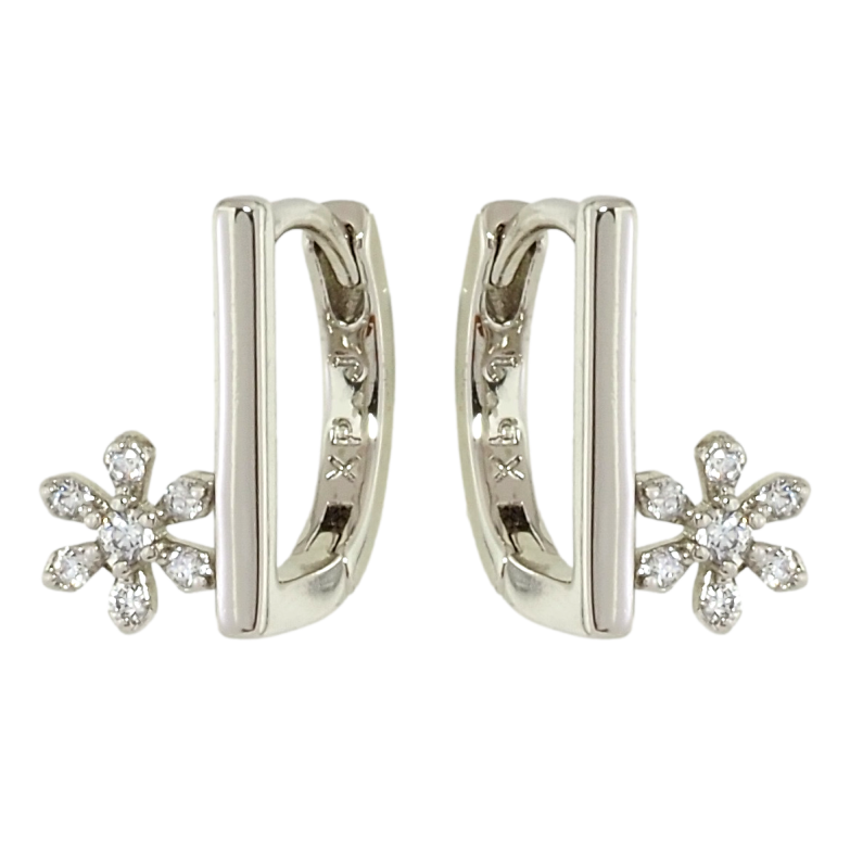 Сережки Xuping Родій колечка Декоративні з квіточками фото №1