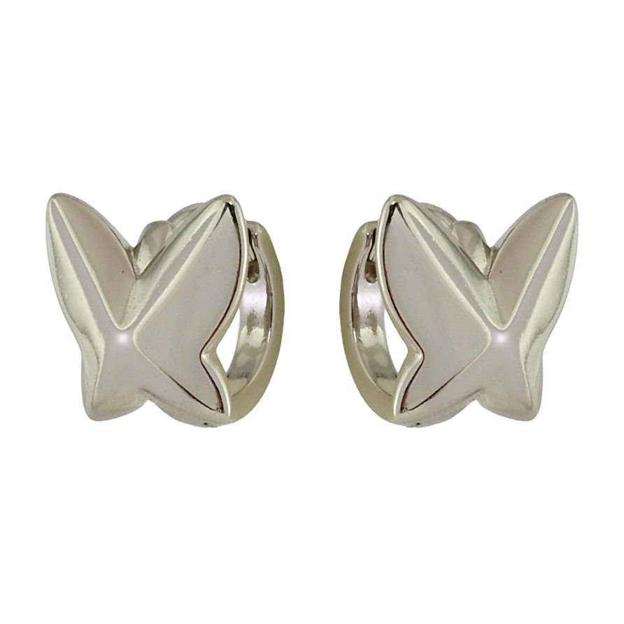 Серьги Xuping Родий колечки Бабочки фото №1