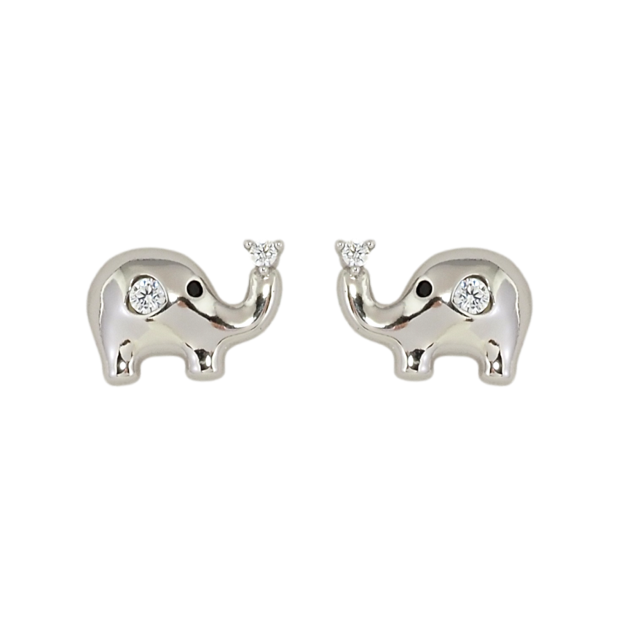 Сережки дитячі Xuping Родій пусети Слоники фото №1 Сережки дитячі Xuping Родій пусети Слоники фото №1