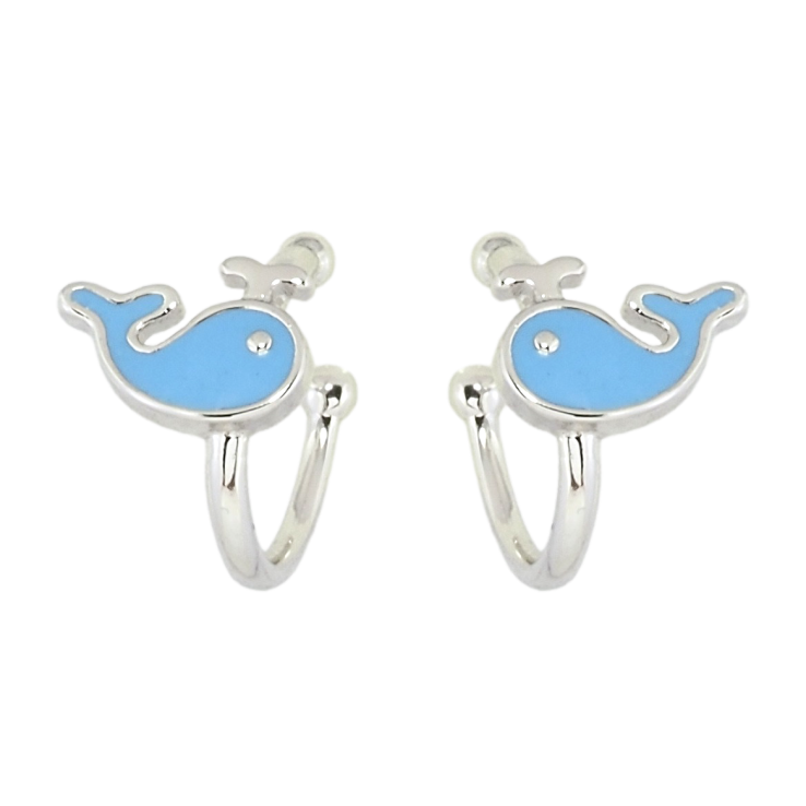 Сережки дитячі Xuping Родій кафи Кити з блакитною емаллю фото №25 Сережки дитячі Xuping Родій кафи Кити з блакитною емаллю фото №25