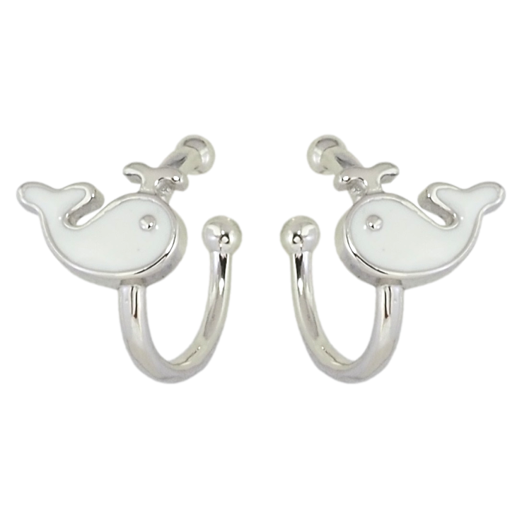 Сережки дитячі Xuping Родій кафи Кити з білою емаллю фото №15 Сережки дитячі Xuping Родій кафи Кити з білою емаллю фото №15