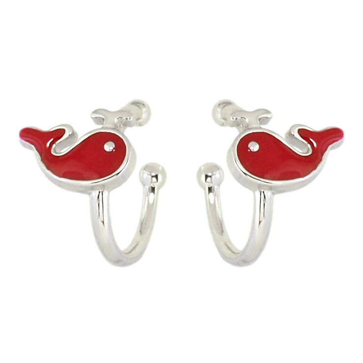 Сережки дитячі Xuping Родій кафи Кити з червоною емаллю фото №23 Сережки дитячі Xuping Родій кафи Кити з червоною емаллю фото №23