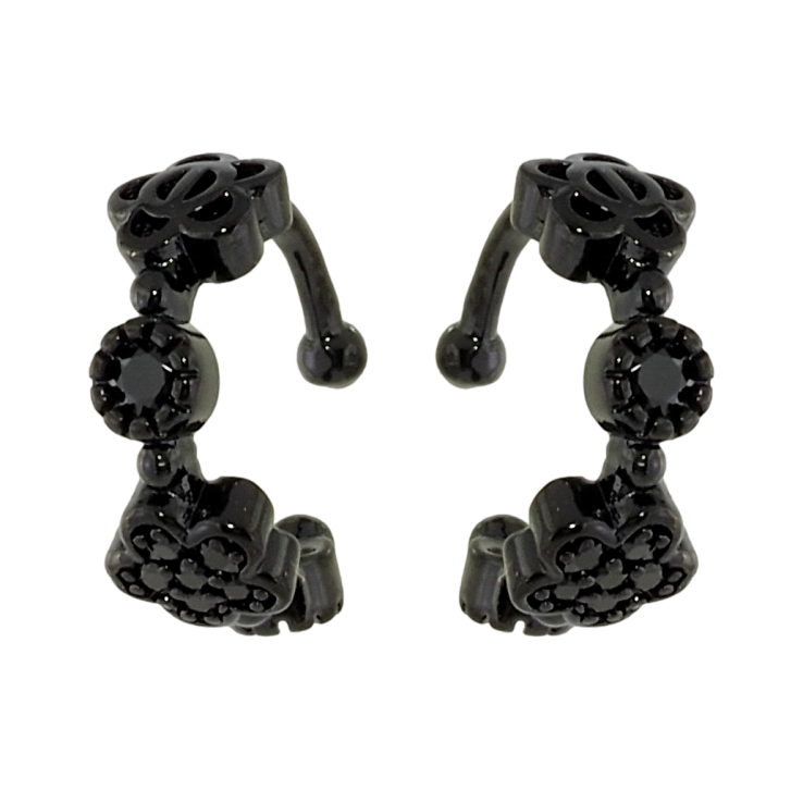 Сережки Xuping Позолота Black (чорне золото) кафи Квіточки з чорним цирконієм фото №18 Сережки Xuping Позолота Black (чорне золото) кафи Квіточки з чорним цирконієм фото №18