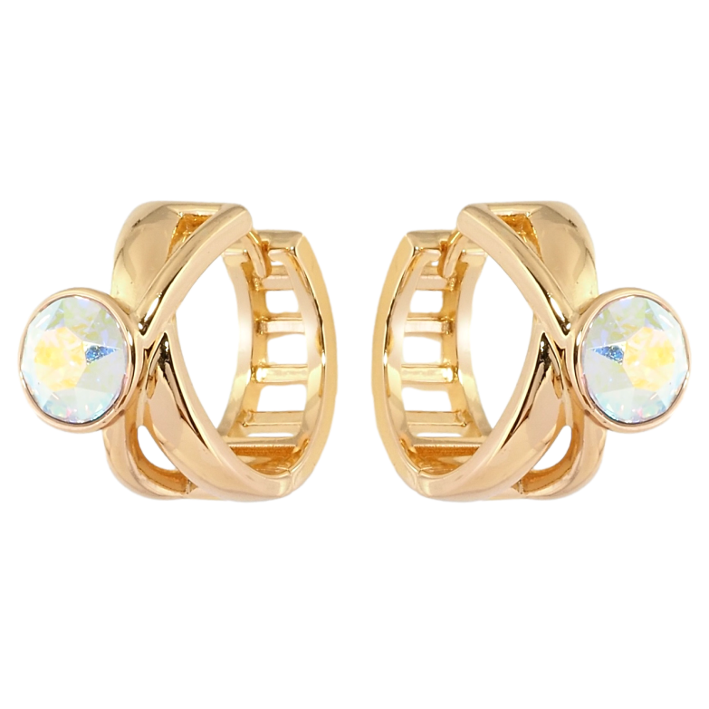 Сережки Xuping колір 18K з кристалами Swarovski колечка Вставка кристал АВ фото №14