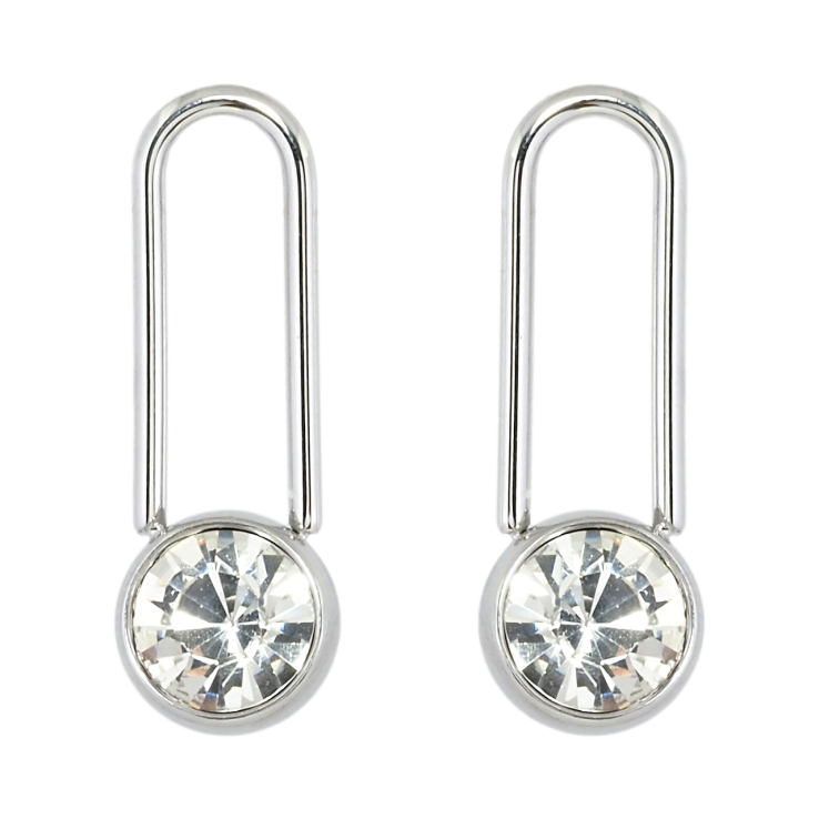 Серьги Xuping TTM Stainless Steel цвет Родий пусеты Декоративные с кристаллом фото №23