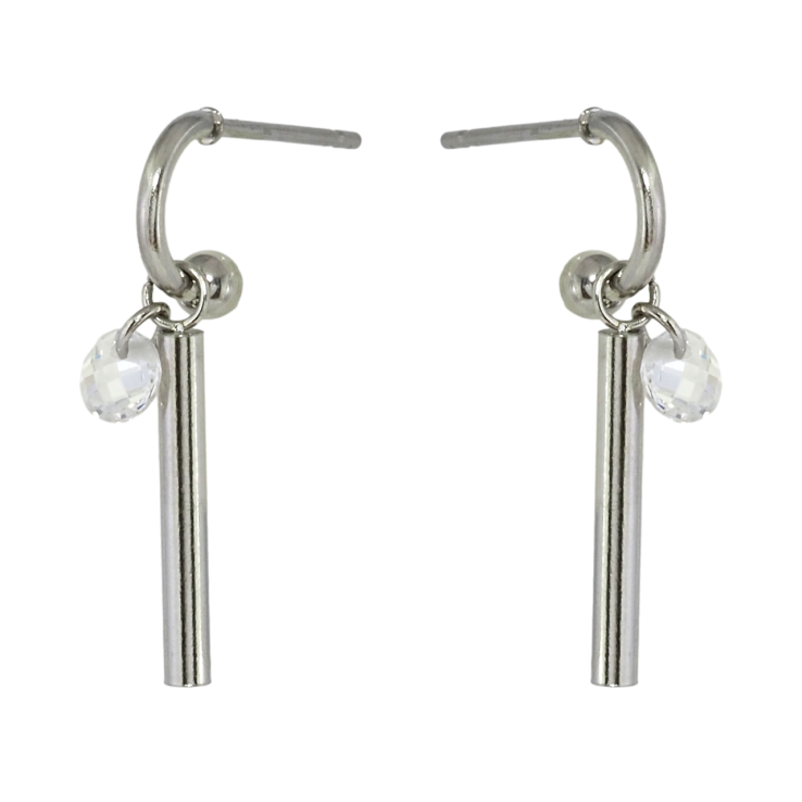 Серьги Xuping TTM Stainless Steel цвет Родий пусеты Декоративные подвески фото №7