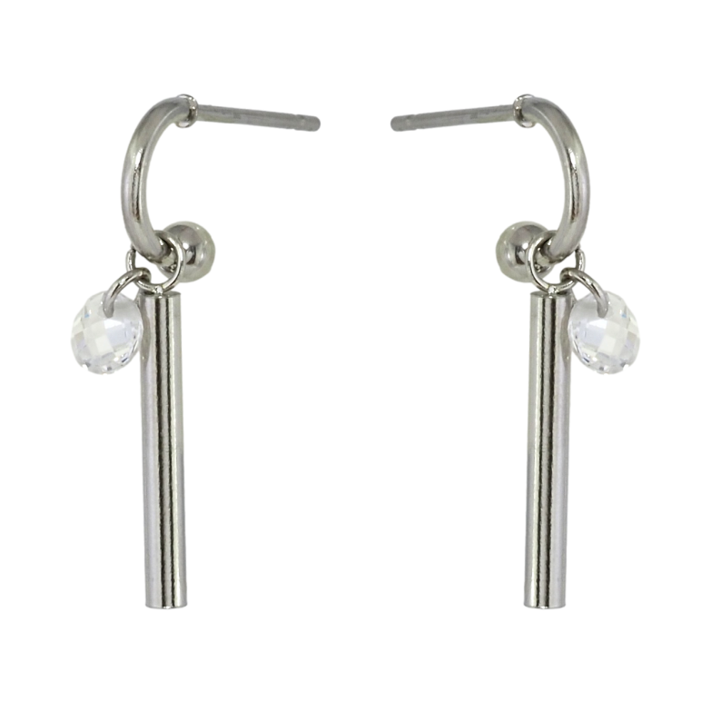 Серьги Xuping TTM Stainless Steel цвет Родий пусеты Декоративные подвески фото №1