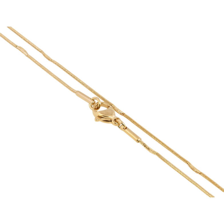 Цепочка Xuping ТТМ Stainless Steel цвет 18K Плетение Ювелирный шнур с прокаткой длина 45см х 1мм фото №1