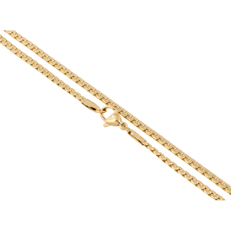 Ланцюжок Xuping ТТМ Stainless Steel колір 18K Плетіння Фантазійне довжина 45см х 3мм фото №1 Ланцюжок Xuping ТТМ Stainless Steel колір 18K Плетіння Фантазійне довжина 45см х 3мм фото №1