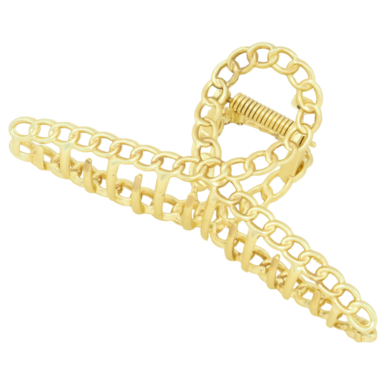 Краб металлический Петелька узор цепочка длина 11см фото №1