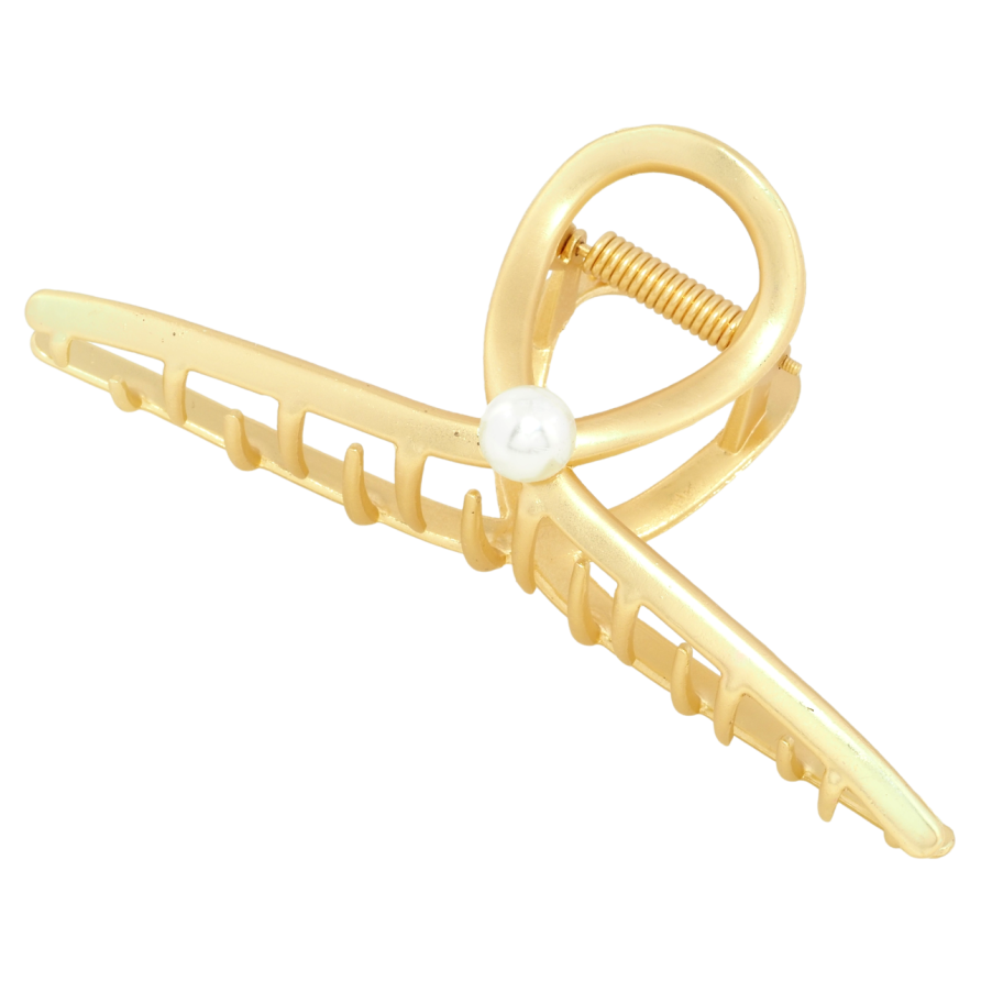 Краб металлический Петелька с жемчужиной длина 11см фото №1