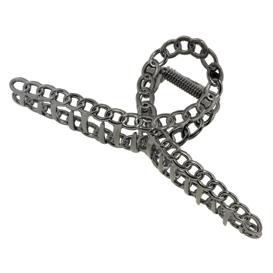 Краб металевий Петелька візерунок ланцюжок довжина 11.5см фото №1 Краб металевий Петелька візерунок ланцюжок довжина 11.5см фото №1