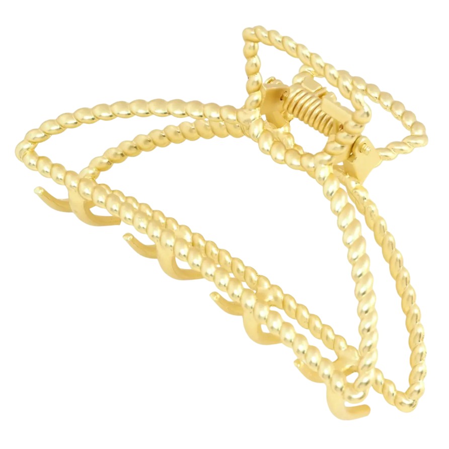 Краб металевий Півмісяць з візерунком довжина 7.5см фото №1