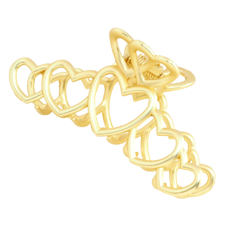 Краб металлический Узор сердечки длина 8см фото №1