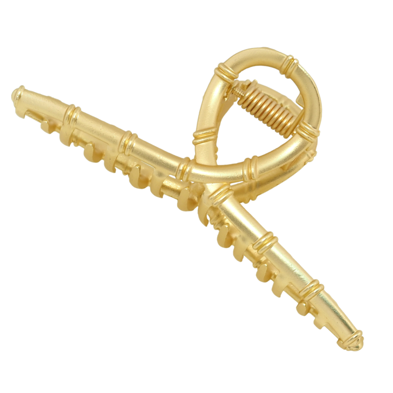 Краб металевий Петелька з візерунком довжина 8см фото №1