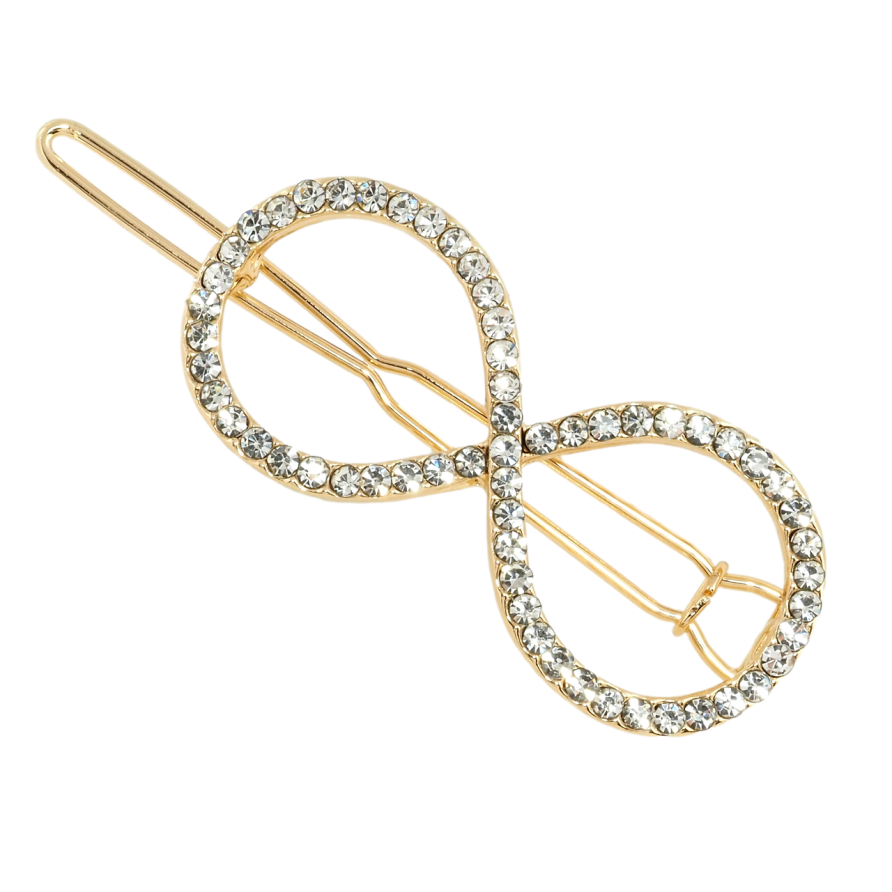 Заколка-затискач Нескінченність зі стразами довжина 4.2см фото №1