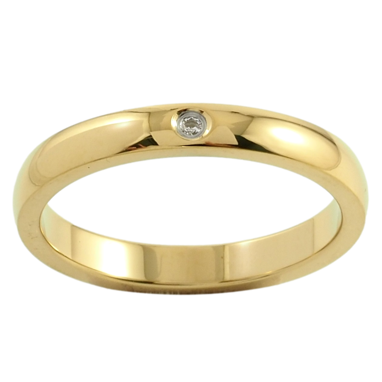 Каблучка Xuping TTM Stainless Steel Колір 14К Обручка, вставка цирконій, ш. 3мм фото №1