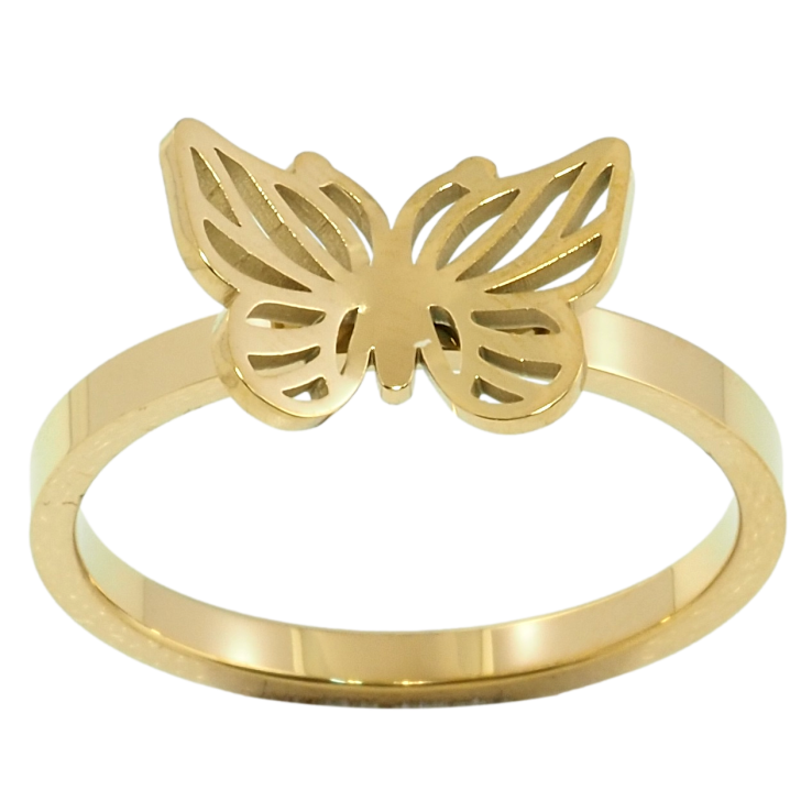 Каблучка Xuping TTM Stainless Steel Колір 14К Метелик фото №18