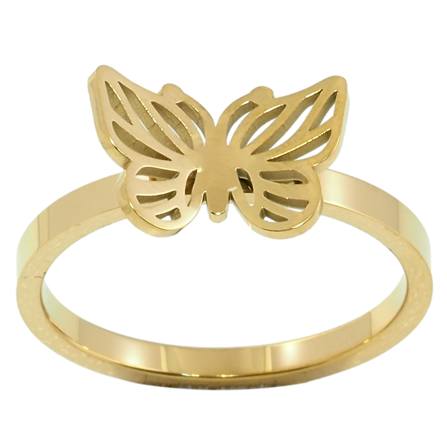 Каблучка Xuping TTM Stainless Steel Колір 14К Метелик фото №1