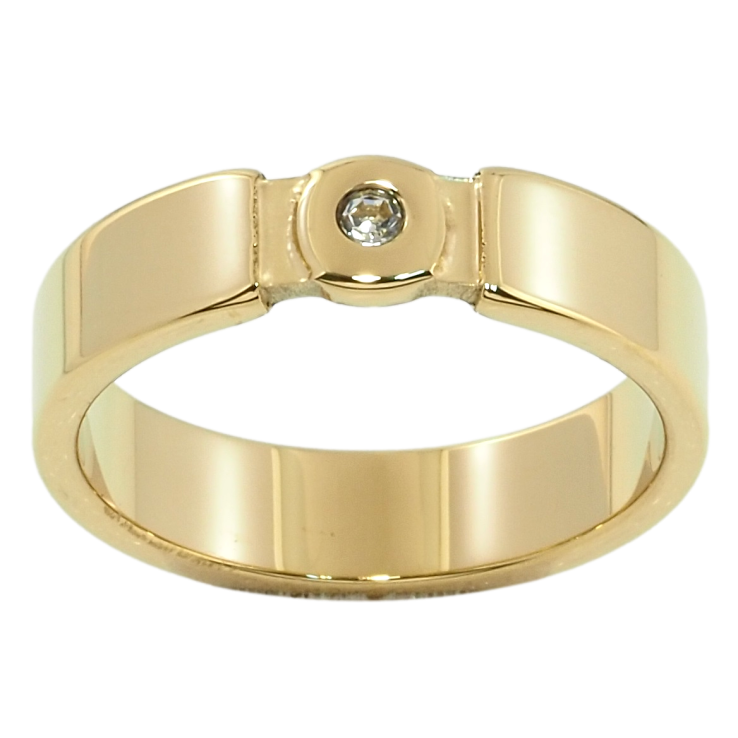 Каблучка Xuping TTM Stainless Steel Колір 14К Вставка цирконій, ш. 5мм фото №24