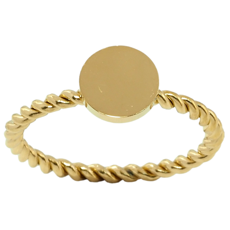 Каблучка Xuping TTM Stainless Steel Колір 14К Коло, ø 8мм фото №3
