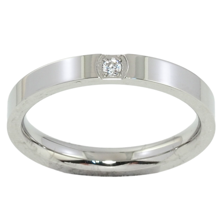 Каблучка Xuping TTM Stainless Steel Колір Родій Вставка фіаніт фото №6