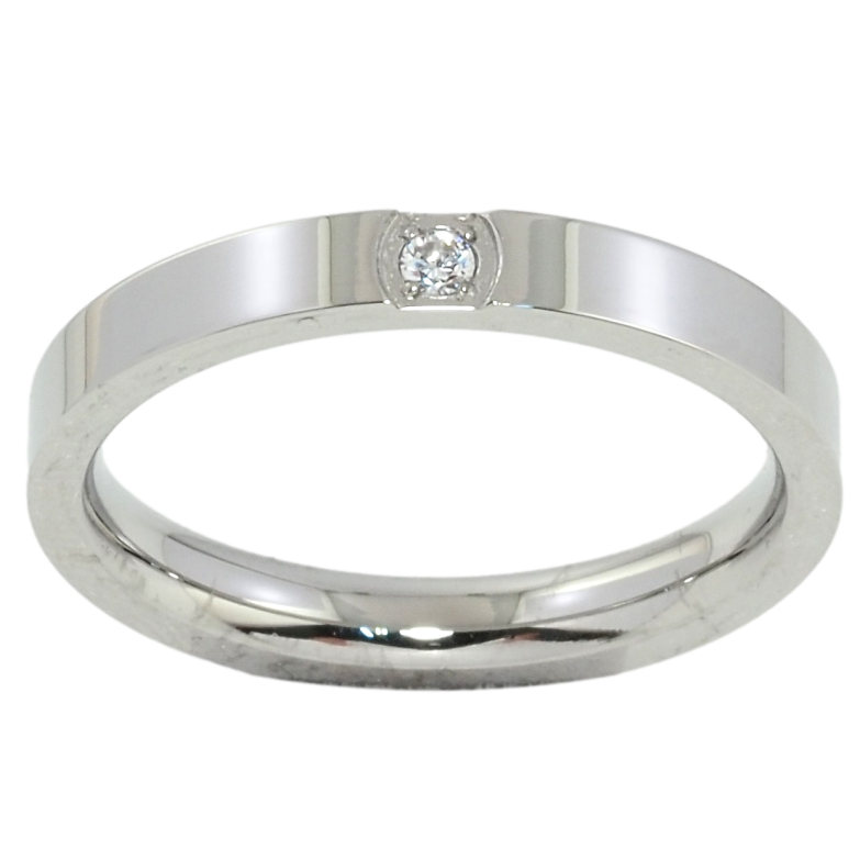 Каблучка Xuping TTM Stainless Steel Колір Родій Вставка фіаніт фото №5