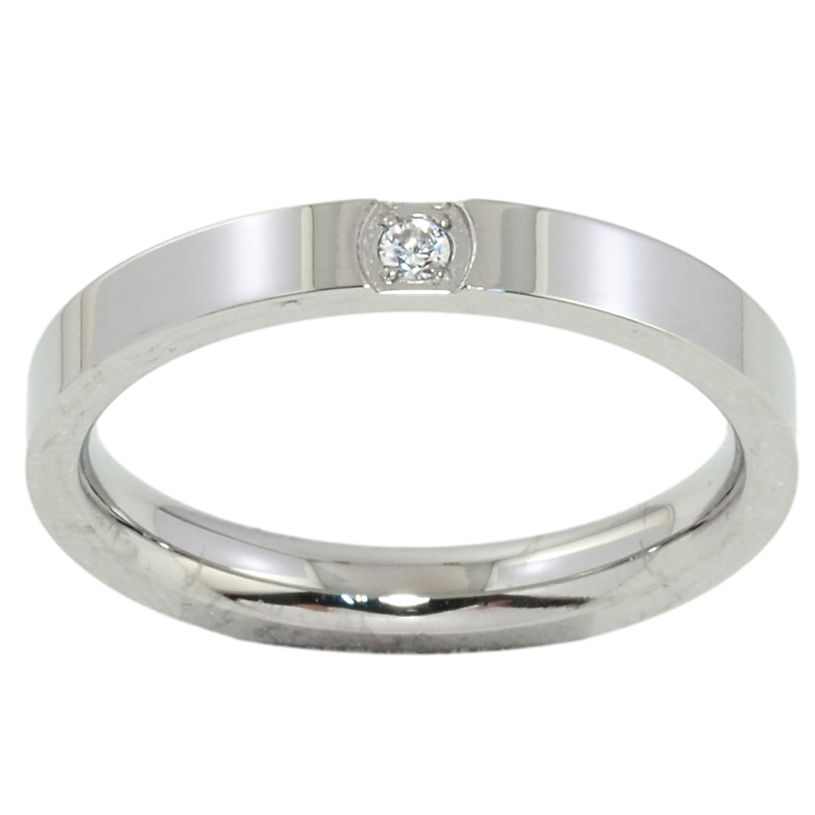 Каблучка Xuping TTM Stainless Steel Колір Родій Вставка фіаніт фото №1