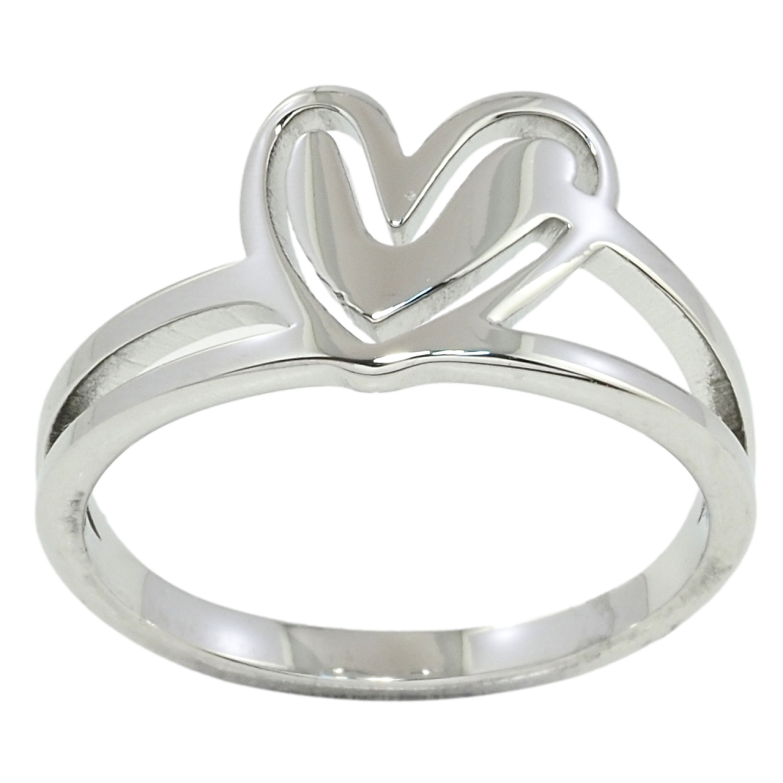 Кольцо Xuping TTM Stainless Steel Цвет Родий Сердце фото №1