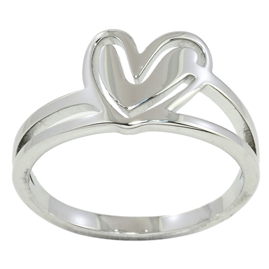 Каблучка Xuping TTM Stainless Steel Колір Родій Серце фото №1