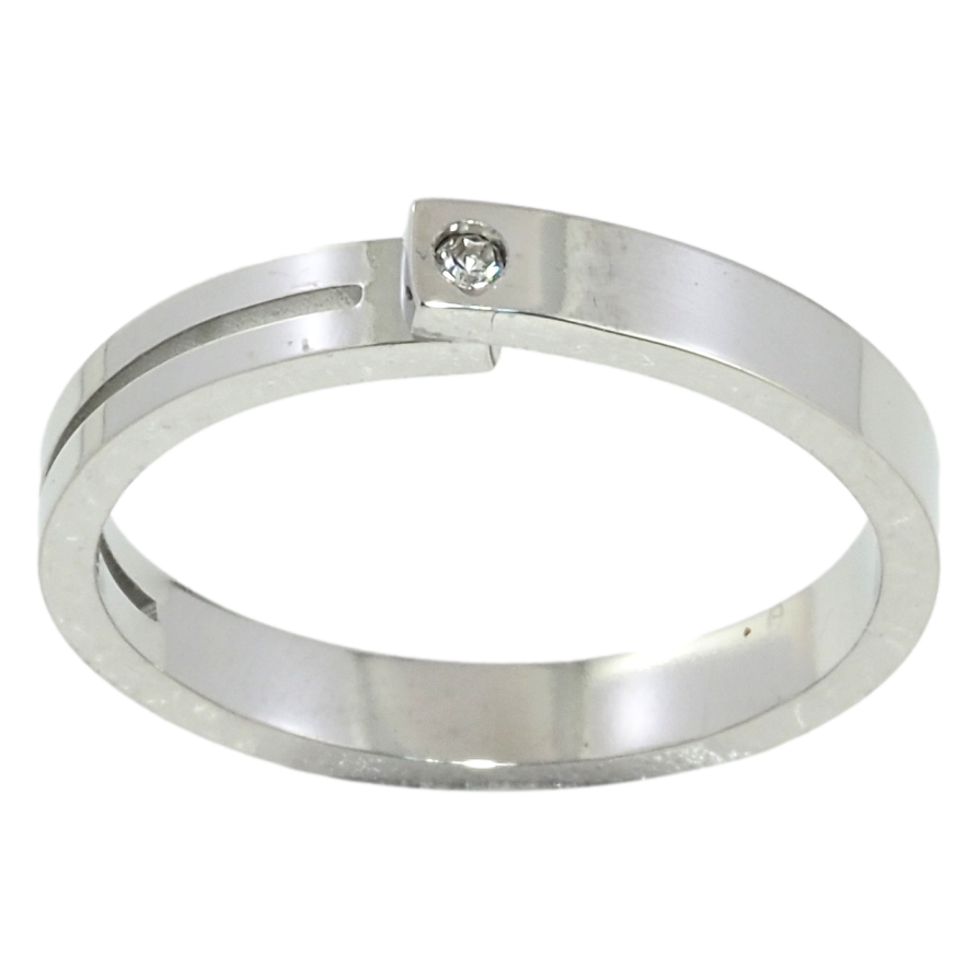 Каблучка Xuping TTM Stainless Steel Колір Родій Декоративний візерунок із кристалом фото №1