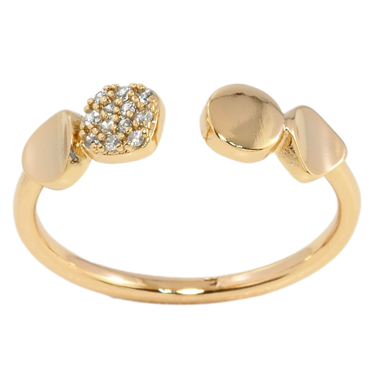 Кольцо Xuping Позолота 18K Фигурный узор с цирконием фото №17