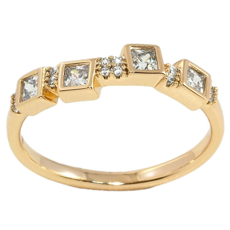 Кольцо Xuping Позолота 18K Декоративный узор с цирконием фото №1