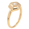 Кольцо Xuping Позолота 18K Фигурный купол с фианитом фото №2