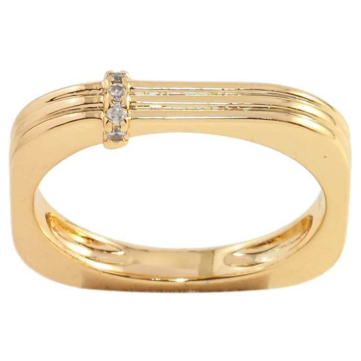 Кольцо Xuping Позолота 18K Квадратное с цирконием фото №24