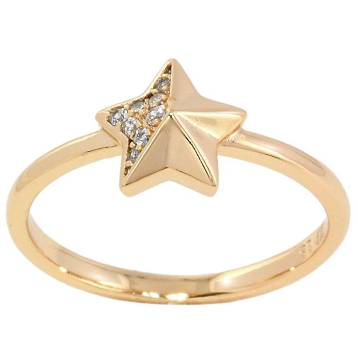 Кольцо Xuping Позолота 18K Звезда с цирконием фото №25