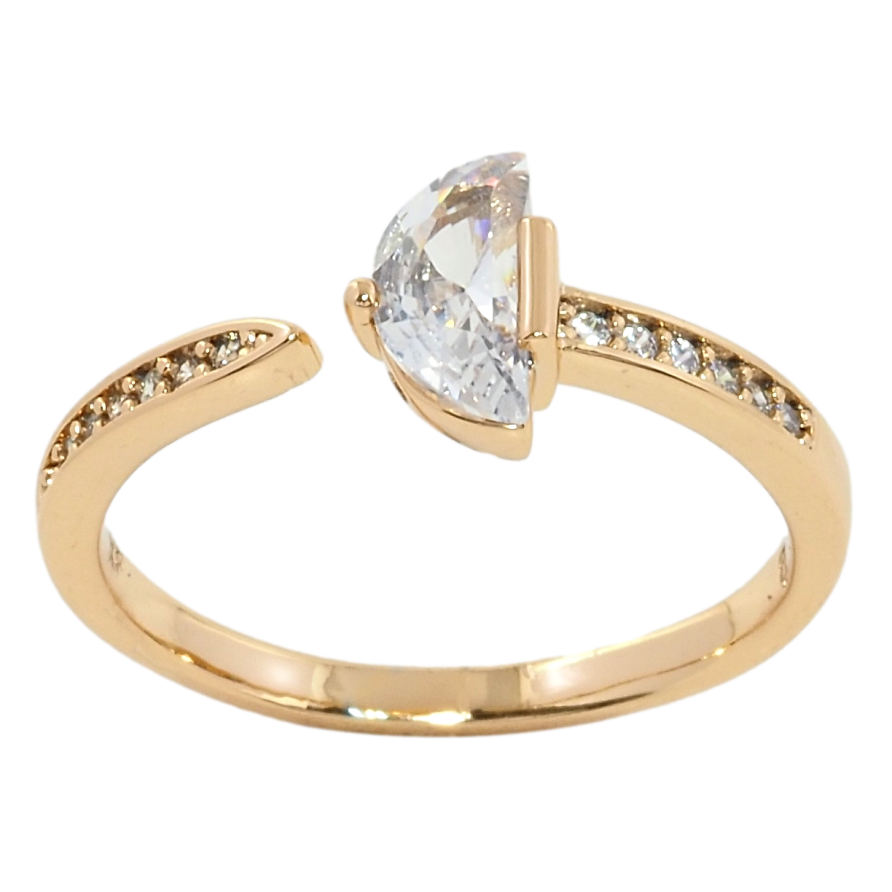 Кольцо Xuping Позолота 18K Дорожка циркония с фианитом фото №1