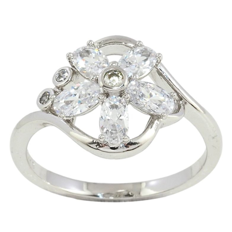 Каблучка Xuping Родій Кристальна квітка фото №17