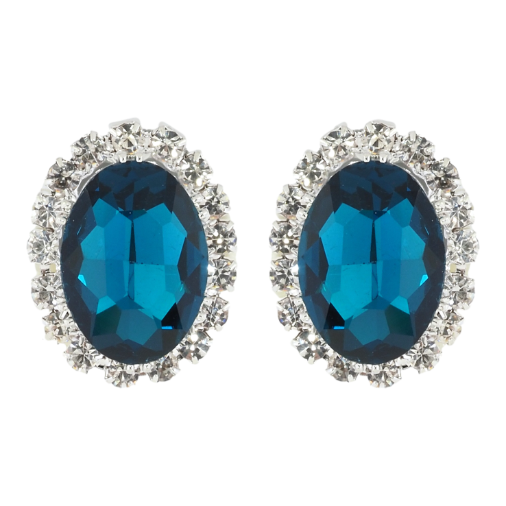 Сережки пусети Сині кристали в обрамленні страз фото №24 Сережки пусети Сині кристали в обрамленні страз фото №24