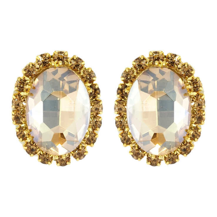 Сережки пусети Кристали в обрамленні пісочних страз фото №6 Сережки пусети Кристали в обрамленні пісочних страз фото №6